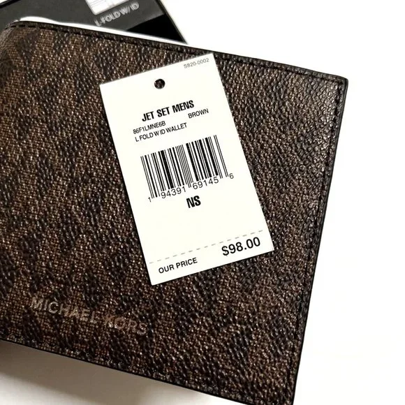 Michael Kors Brown Monogram Bifold Wallet - Picture 7 of 9